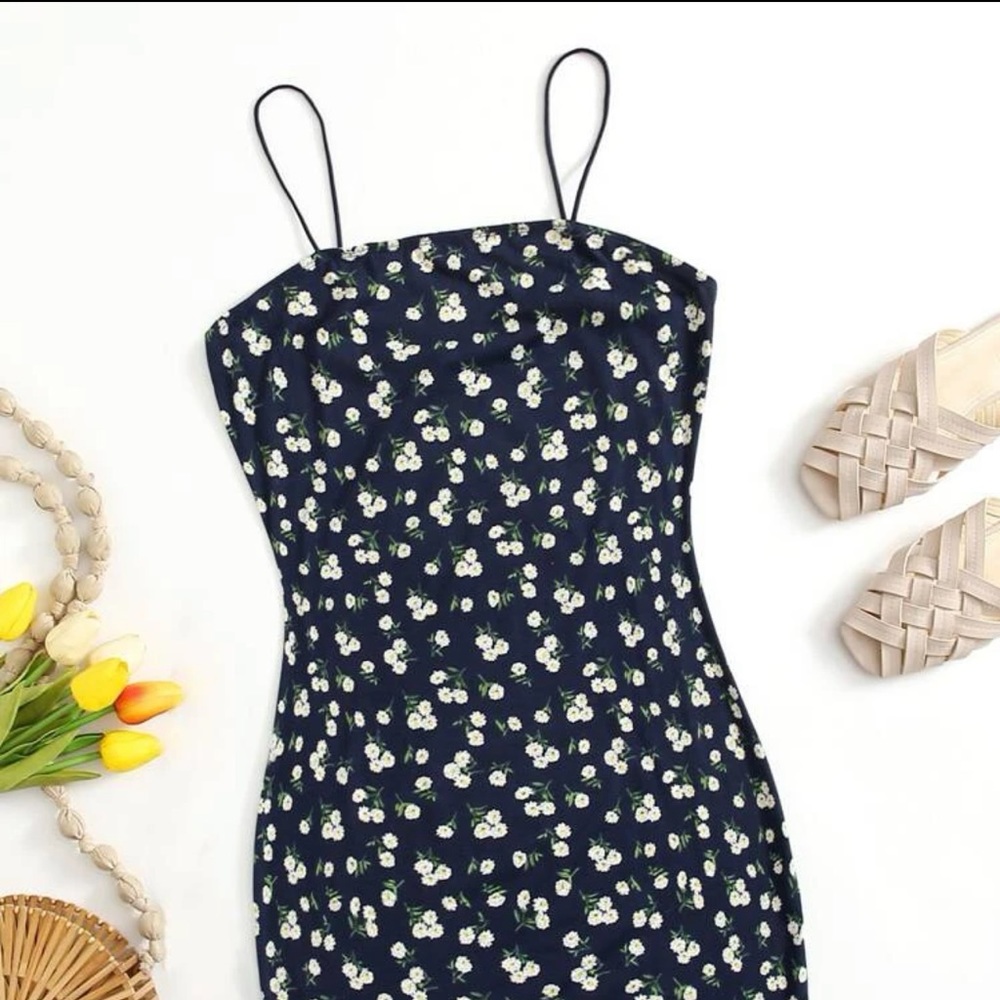 SHEIN curve floral cami dress